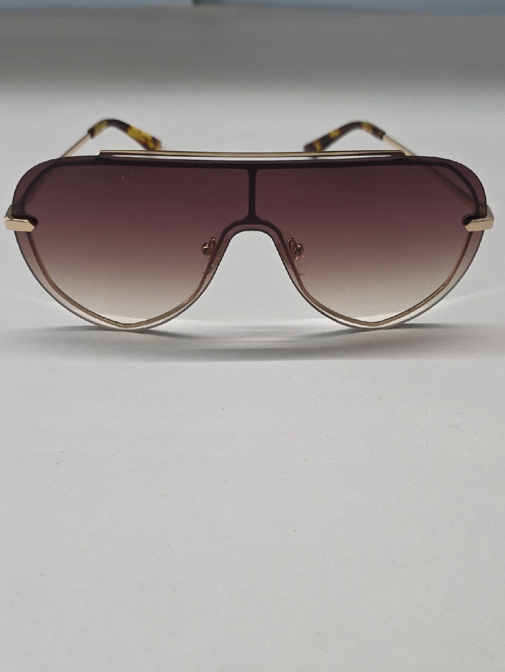 Diff Imani Shield Gold /Brown Gradient  Sunglasses - Picture 2 of 8